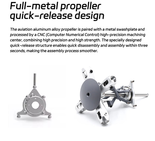 Fly Wing FS91 Quick 4 Blade Rotor Head set V2 long