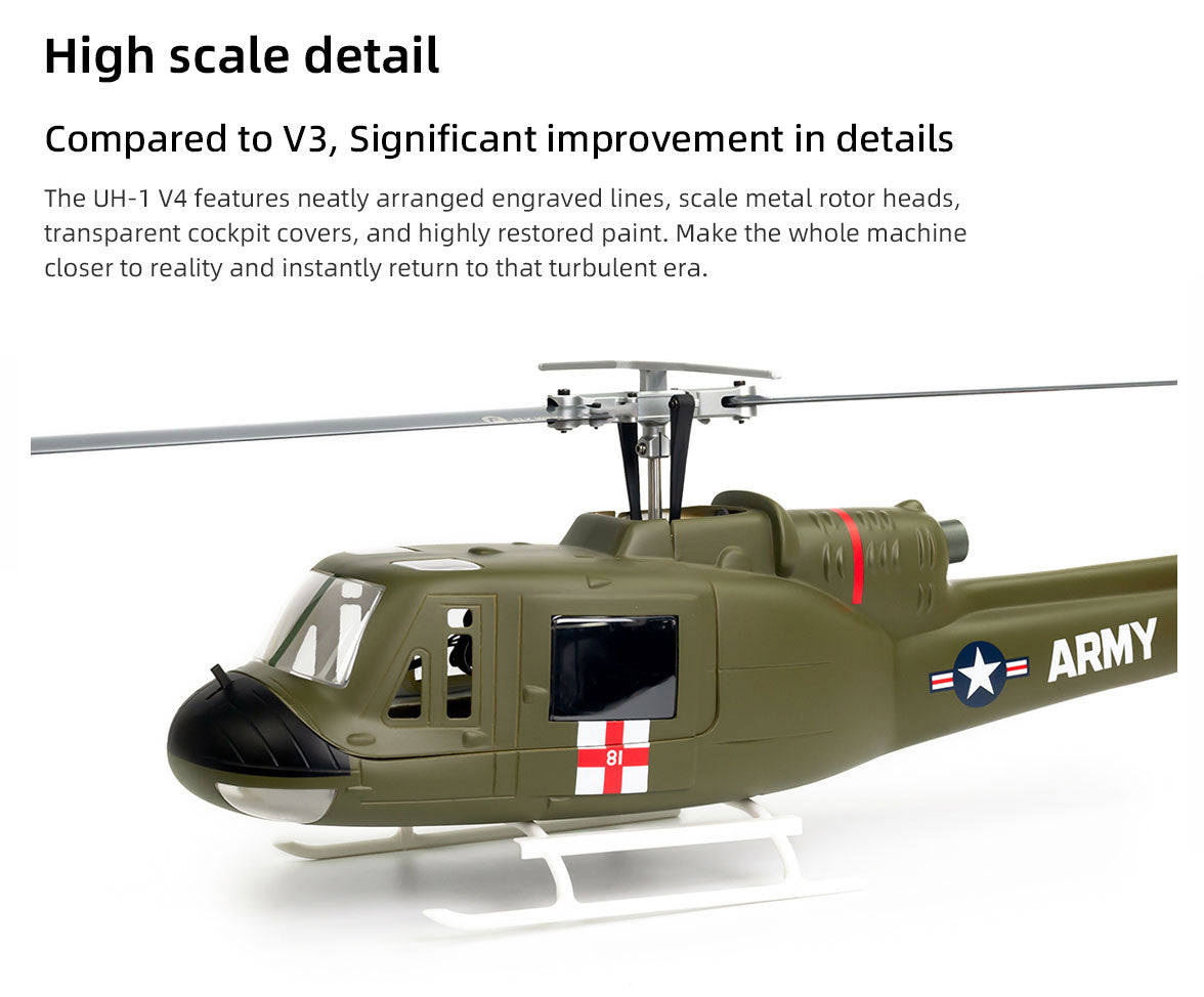 Fly Wing UH-1 V4 10CH GPS 3D Auto Return Hovering RC RTF Helicopter image 11