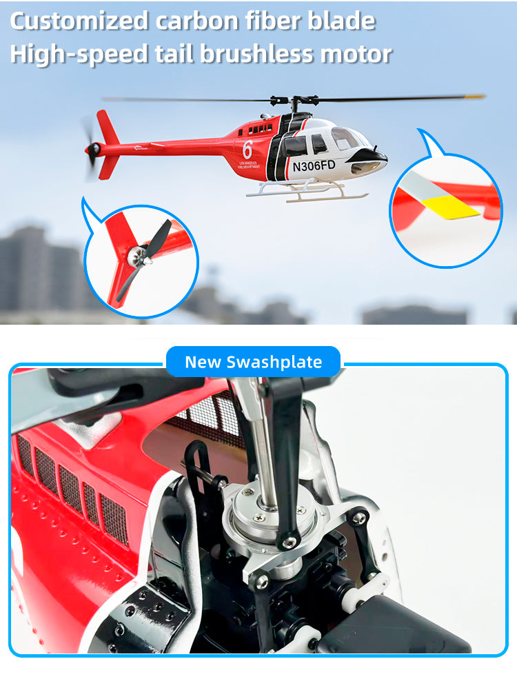 Fly Wing Bell 206 V3 6CH GPS 3D Hovering Auto Return RC RTF Helicopter image 10