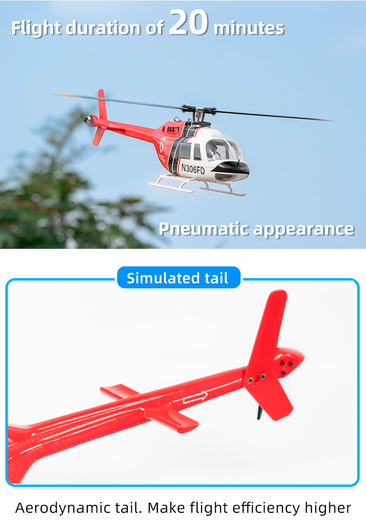 Fly Wing Bell 206 V3 6CH GPS 3D Hovering Auto Return RC RTF Helicopter image 4