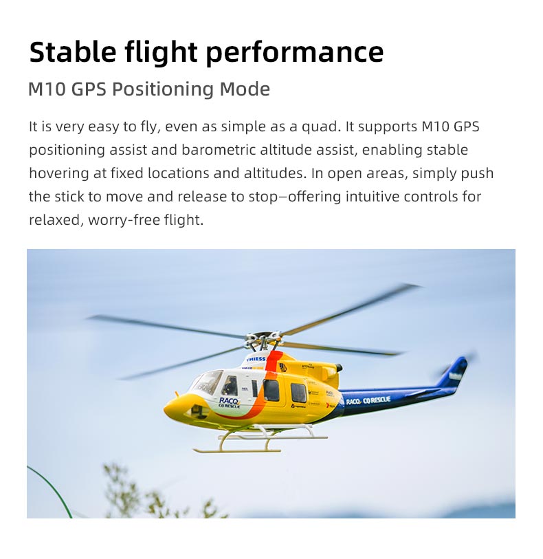 Bell-412 ACE Version 6CH GPS ATT Hovering Auto Return RC RTF Helicopter