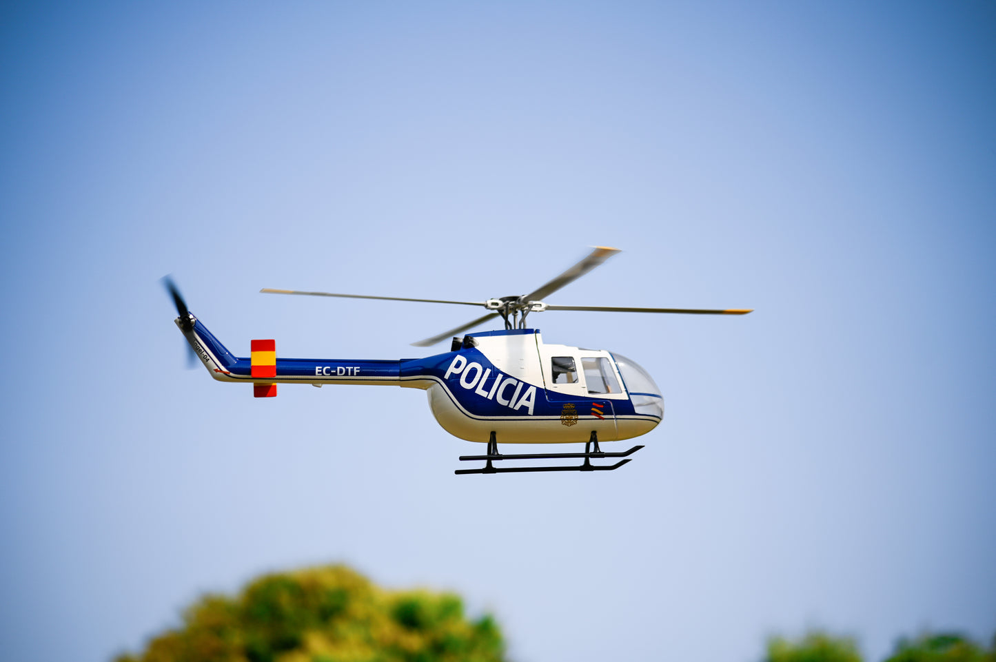 BO-105 4-Blade Blue Policia RTF