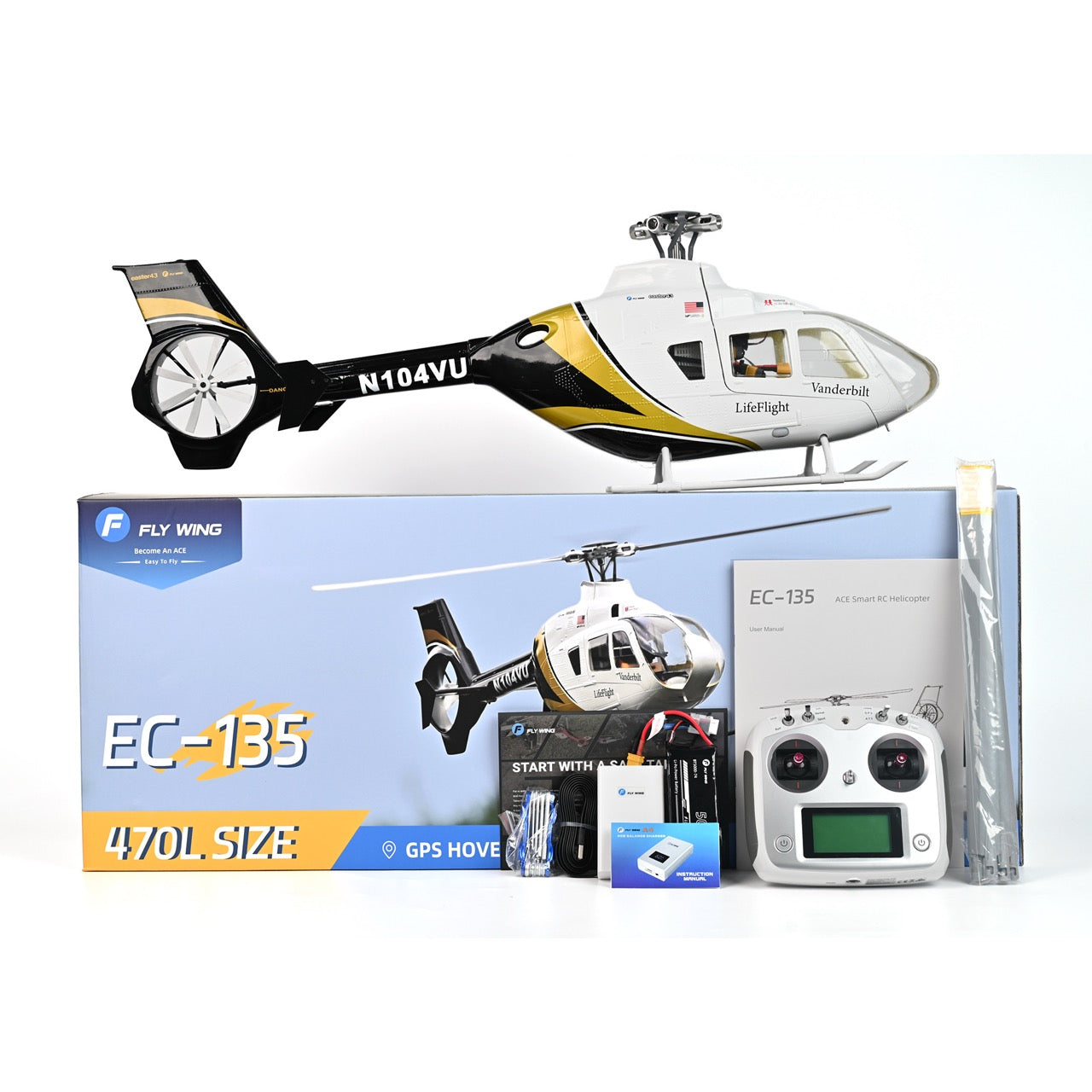 Flywing EC-135 LF 470 ACE GPS/ATT Scale RC Helicopter (RTF)