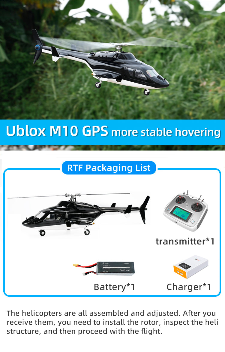 Fly Wing Airwolf 6CH M10 GPS 3D Hovering Aircraft Auto Return RC RTF Helicopter image 8