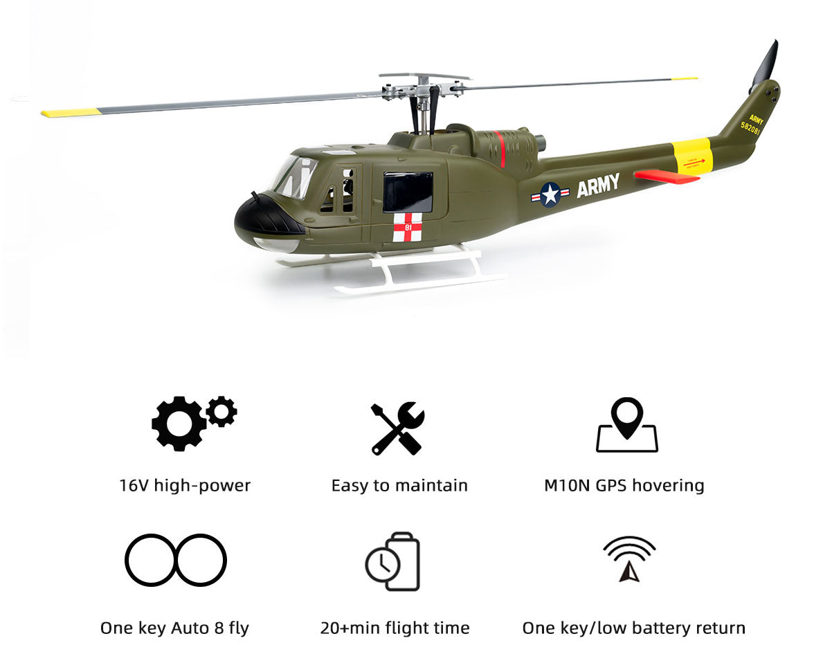 Fly Wing UH-1 V4 10CH GPS 3D Auto Return Hovering RC RTF Helicopter image 9