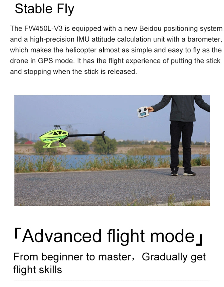 Fly Wing FW450L V3 GPS 3D 6CH Remote Control RC RTF Helicopter image 13