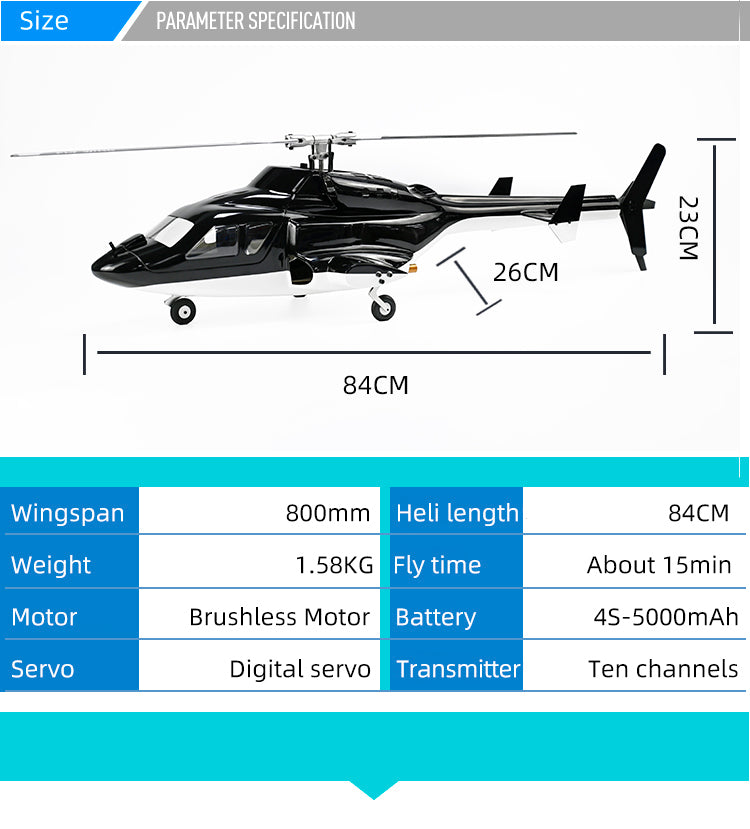 Fly Wing Airwolf 6CH M10 GPS 3D Hovering Aircraft Auto Return RC RTF Helicopter image 12