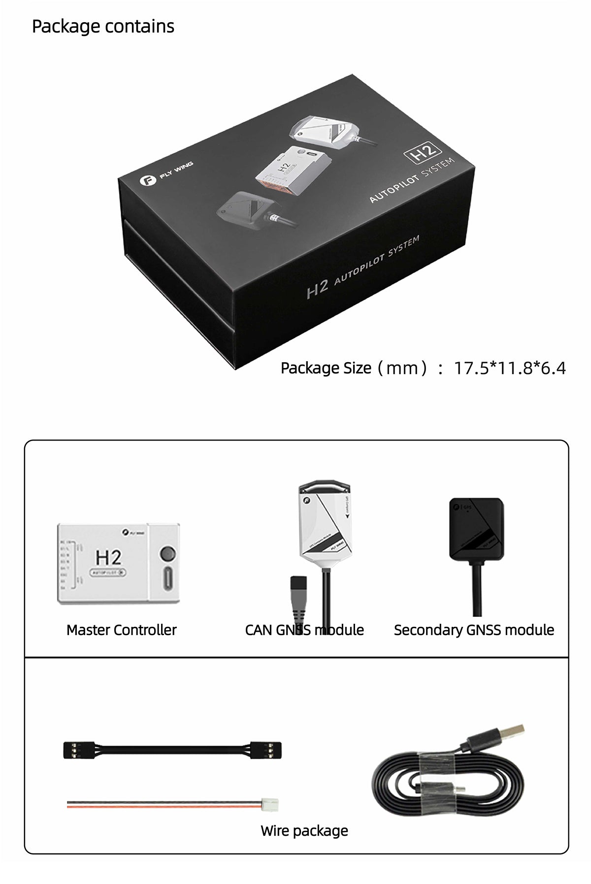 Flight Controller Unit Fly Wing H2 Flight Controller Unit w/ M10 U-blox GPS – Flywing USA