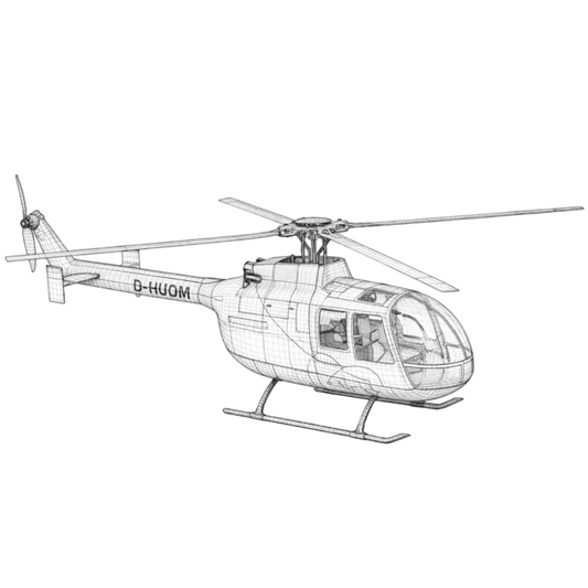 BO-105 “ACE” R-B 470 Size Scale GPS Heli Drone 2.4G 6CH RC Helicopter With ACE Flight Controller