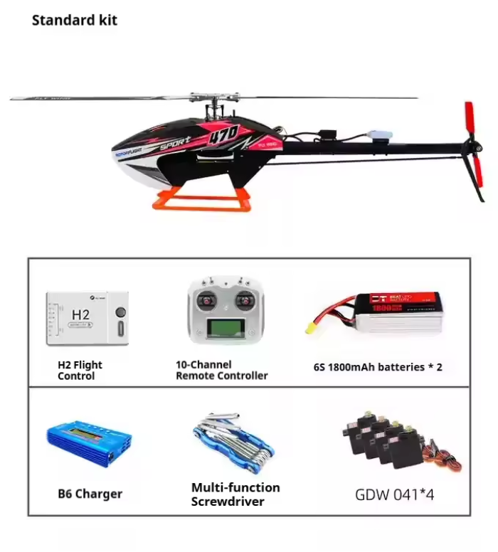 [Pre-order] FW470L 3D Aerobatic Helicopter 6-Channel Remote Control RC Helicopter with GPS Return Function