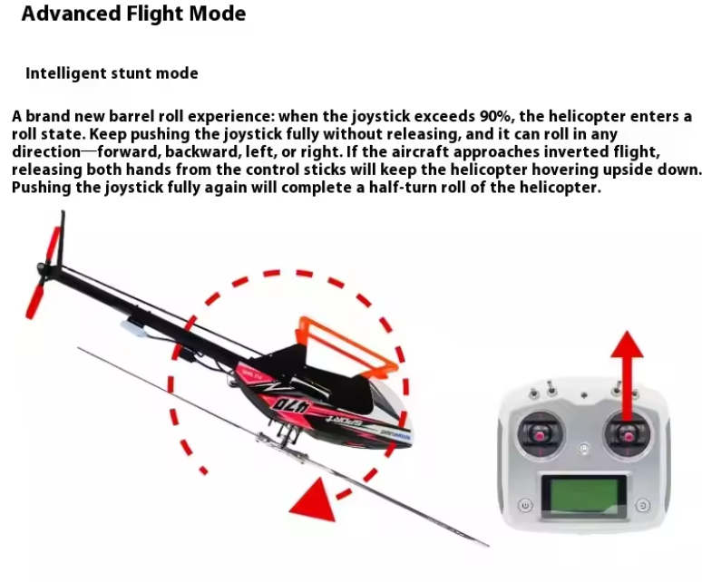 [Pre-order] FW470L 3D Aerobatic Helicopter 6-Channel Remote Control RC Helicopter with GPS Return Function
