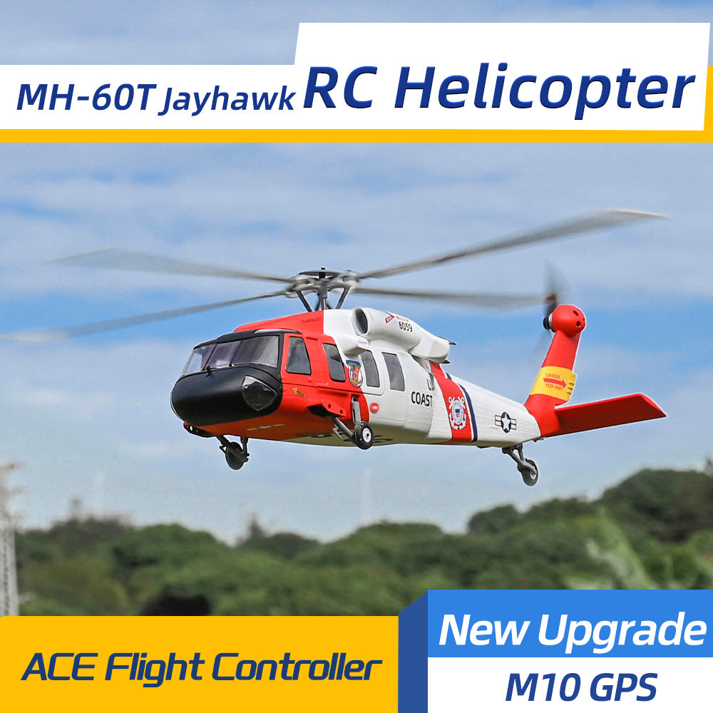 [Pre-order] MH-60T Jayhawk GPS Scale RC Helicopter 470L Size W/ ACE Flight Controller (RTF) - White