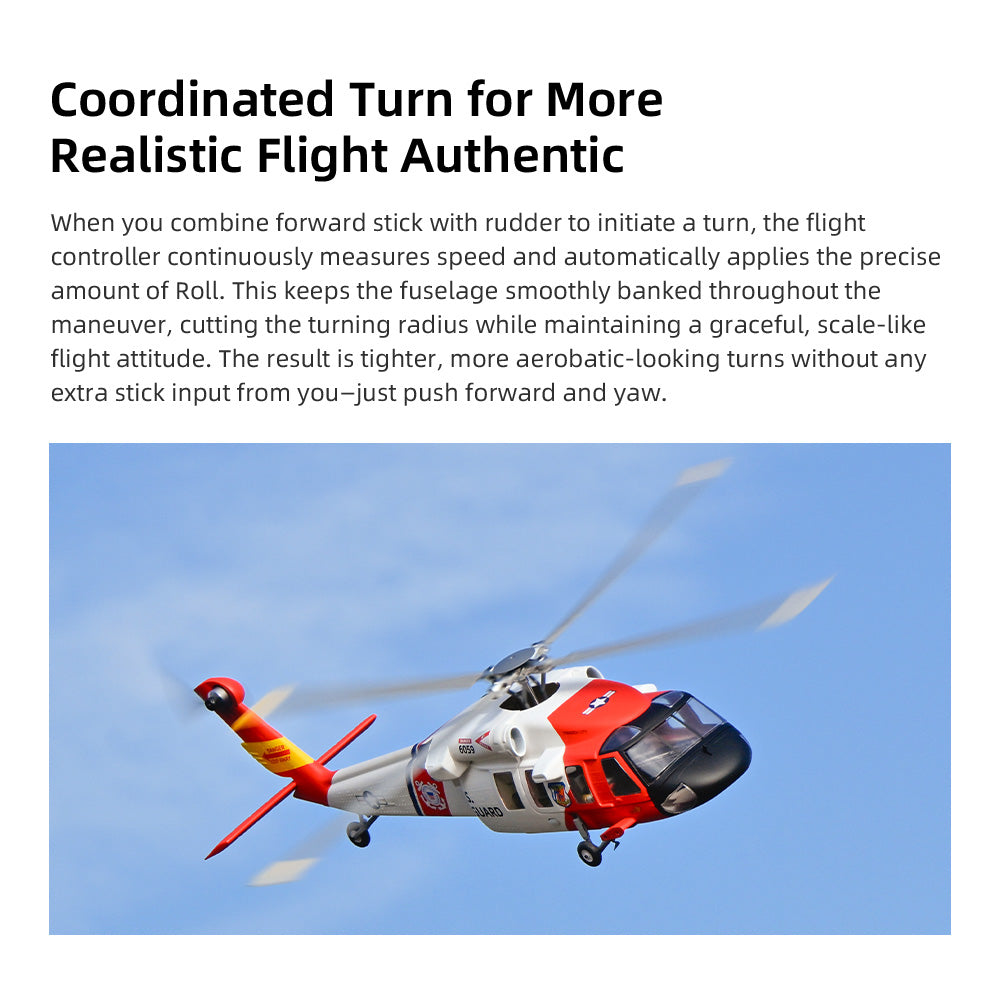 Flywing MH-60T 470 ACE GPS/ATT Scale RC Helicopter (RTF) – White/Jayha ...