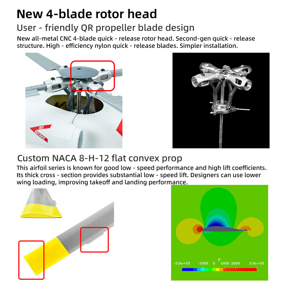 [Pre-order] MH-60T Jayhawk GPS Scale RC Helicopter 470L Size W/ ACE Flight Controller (RTF) - White
