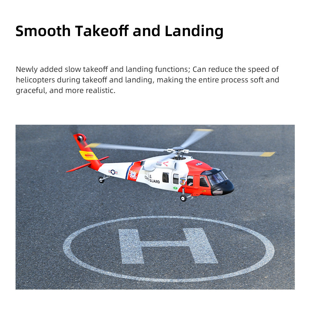Flywing MH-60T 470 ACE GPS/ATT Scale RC Helicopter (RTF) – White