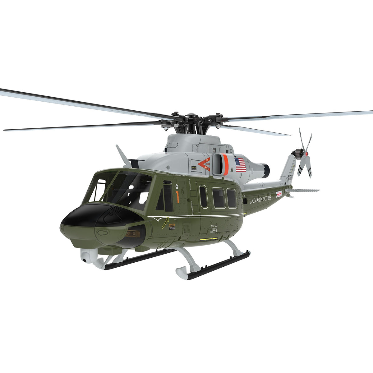 GOOSKY E2 GPS Marine One RC helicopter, front three-quarter view