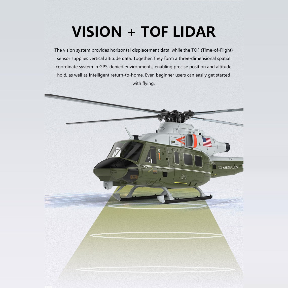 E2 GPS vision and TOF lidar positioning